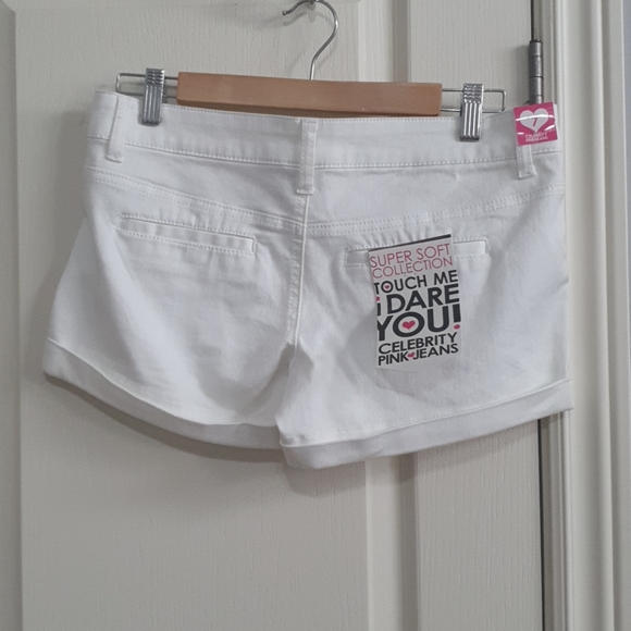 White Jean Shorts Size 7 - Picture 2 of 3